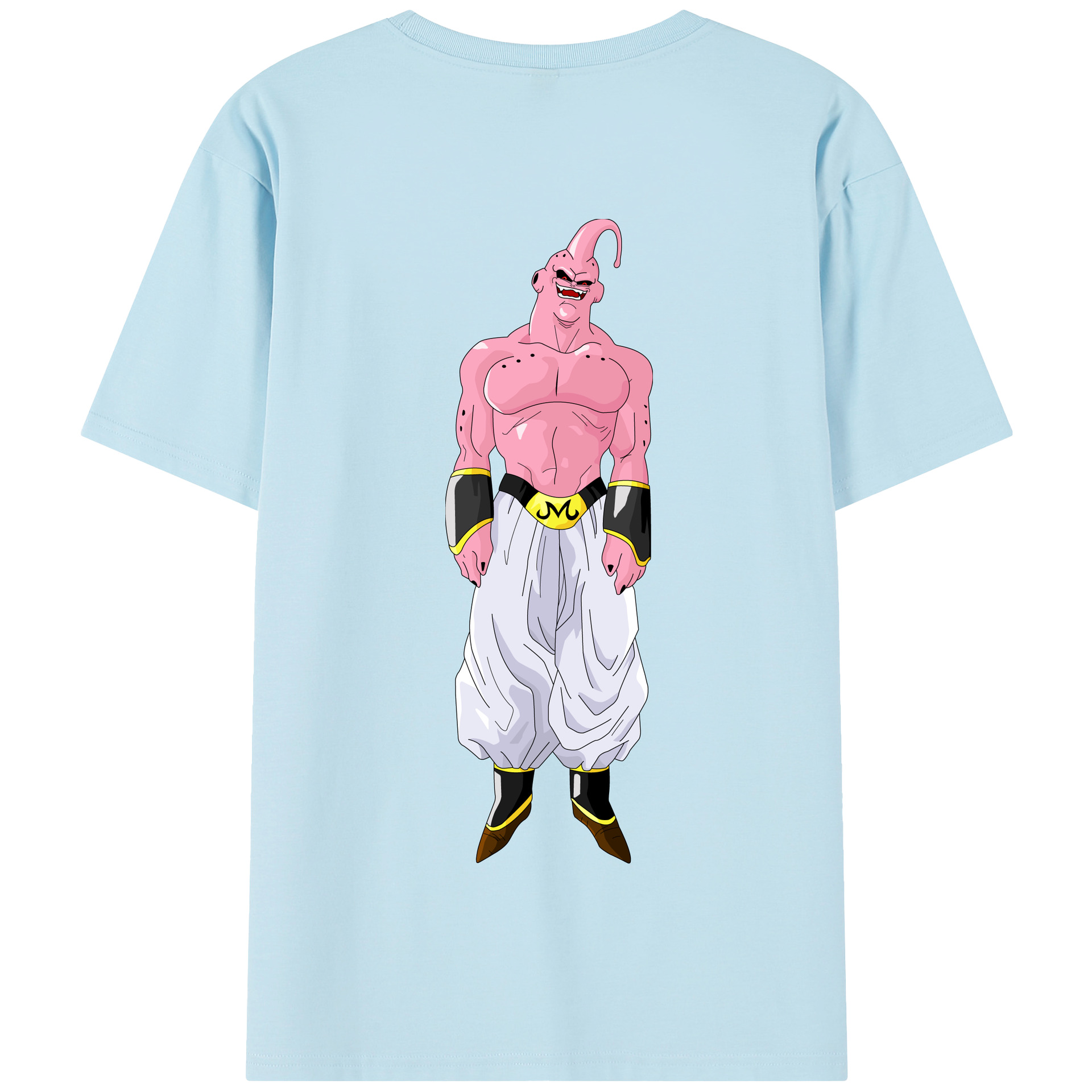 （画像用） ドラゴンボール 魔人ブウ DRAGON BALL Majin Buu 綿100％半袖Tシャツ（背面プリント）